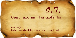 Oestreicher Tonuzóba névjegykártya